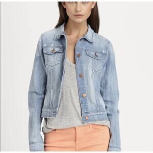 J Brand Women’s Harlow Denim Jacket Distressed Crop Fit Size S